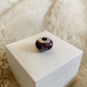 Pandora Blue and Purple Glass charm